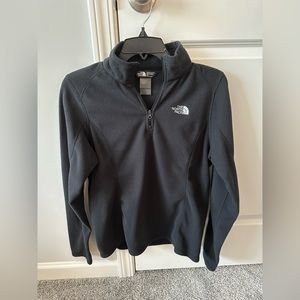 North Face Black Long Sleeve Quarter Zip
